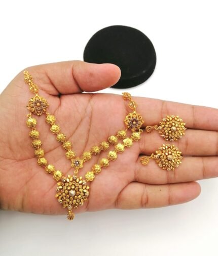 Gold Plated Partywear Necklace Set