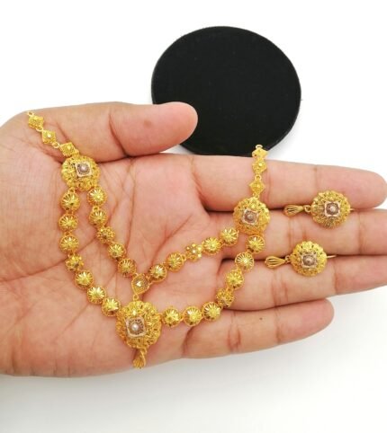 Gold Plated Pendant Set Elegant – Gold Polished Fine Quality Latest Design
