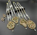 Furshi Kundan Pearls Mala Set – Elegant Gold-Plated Heritage Design All Colours Available - Image 5