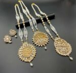 Furshi Kundan Pearls Mala Set – Elegant Gold-Plated Heritage Design All Colours Available - Image 4