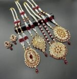 Furshi Kundan Pearls Mala Set – Elegant Gold-Plated Heritage Design All Colours Available - Image 3