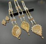 Furshi Kundan Pearls Mala Set – Elegant Gold-Plated Heritage Design All Colours Available
