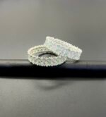 Silver Plated 2-Piece Zircon Studded Luxury Bangles – Crystal Charm Edition - Image 2