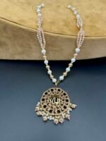 Gold Polished Religious Pendant – Fine Zircon Stone Work - Image 3