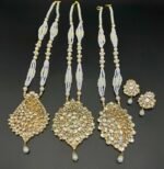 Gold Plated Furshi Kundan Mala Set – Elegant Partywear Collection - Image 4