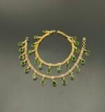 Gold Plated Payal – Fine Quality with Ruby & Amber Drop Stones - Image 4