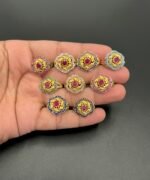 Gold-Plated Real Zircon Ring – Multicolor Accent Design (1 Pc)