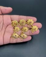 (1 Pair) Gold-Plated Real Zircon Earrings