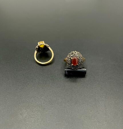Antique Polish Turkish Ring – Oval Stone Elegance