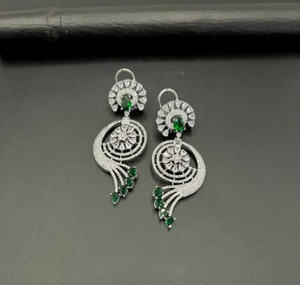 American Diamond Earrings – Real Stone with Elegant Design