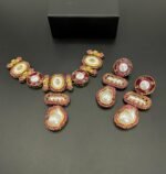 MOP Designer Necklace Set – Elegant Pink and White Pearl Necklace - Image 9