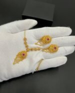 Gold Plated Floral Locket Set – Royal Grace Edition
