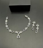 American Diamond Set – Stunning Aqua Teardrop Design with Real Stone Accents - Image 5