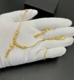 Gold Plated Pendant Partywear Set – Tassel Charm Bead Edition