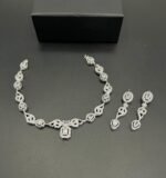 American Diamond Set – Stunning Aqua Teardrop Design with Real Stone Accents - Image 4