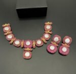 MOP Designer Necklace Set – Elegant, all colours with Mother of Pearl Accents