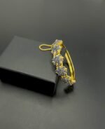 Real Stone Openable Bracelet – Gold Plated - Image 5