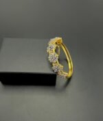 Real Stone Openable Bracelet – Gold Plated - Image 2