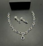 American Diamond Necklace Set – Real Stone - Image 3