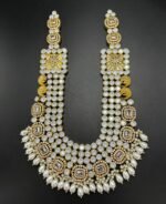 Gold Plated Kundan Mala – Real Stones