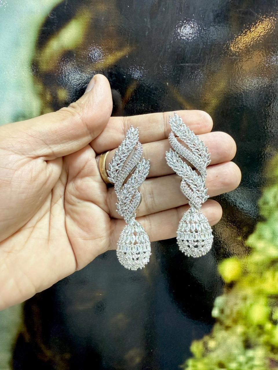 American Diamond Real Stones Earrings