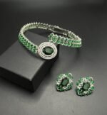 American Diamond Designer Hasli with Real Stones