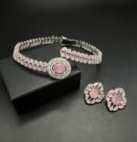 American Diamond Designer Hasli with Real Stones - Image 3