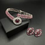 American Diamond Designer Hasli with Real Stones - Image 5