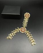 Gold Plated Furshi Kundan Angla with Real Stones - Image 4