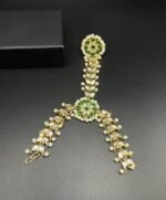 Gold Plated Furshi Kundan Angla with Real Stones - Image 3