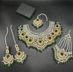 New Kundan Bridal Jewelry Set with Real Stones