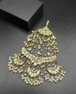 Gold Plated Kundan Jhumar with Real Stones & Pearls - Image 4