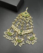 Gold Plated Kundan Jhumar with Real Stones & Pearls - Image 2
