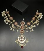 Gold Plated Furshi Kundan Matha Patti with Real Stones