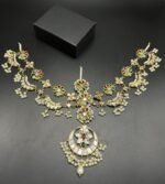 Gold Plated Furshi Kundan Matha Patti with Real Stones - Image 3