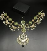 Gold Plated Furshi Kundan Matha Patti with Real Stones - Image 2