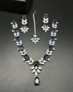 American Diamond Partywear Set with Real Stones - Image 3