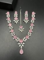 American Diamond Partywear Set with Real Stones