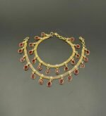 Gold Plated Kundan Payal - Image 2