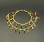 Gold Plated Kundan Payal