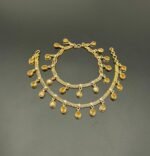 Gold Plated Kundan Payal - Image 3