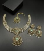 American Diamond Jewelry Set with Real Stones - Image 8