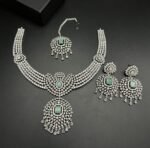 American Diamond Jewelry Set with Real Stones - Image 6