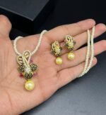 South Indian Locket Sets with Diamond Stones - Image 2