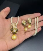 South Indian Locket Sets with Diamond Stones