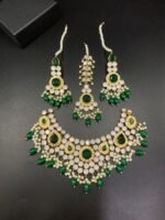 Kundan Bridal Set with Real Zircon Stones - Image 3