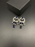 American Diamond Earrings with Real Stones - Image 6