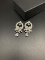 American Diamond Earrings with Real Stones - Image 4