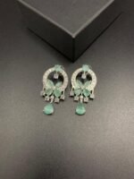 American Diamond Earrings with Real Stones - Image 3