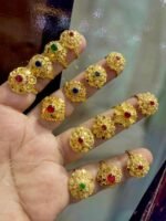 Gold Plated Ring with Real Stones
